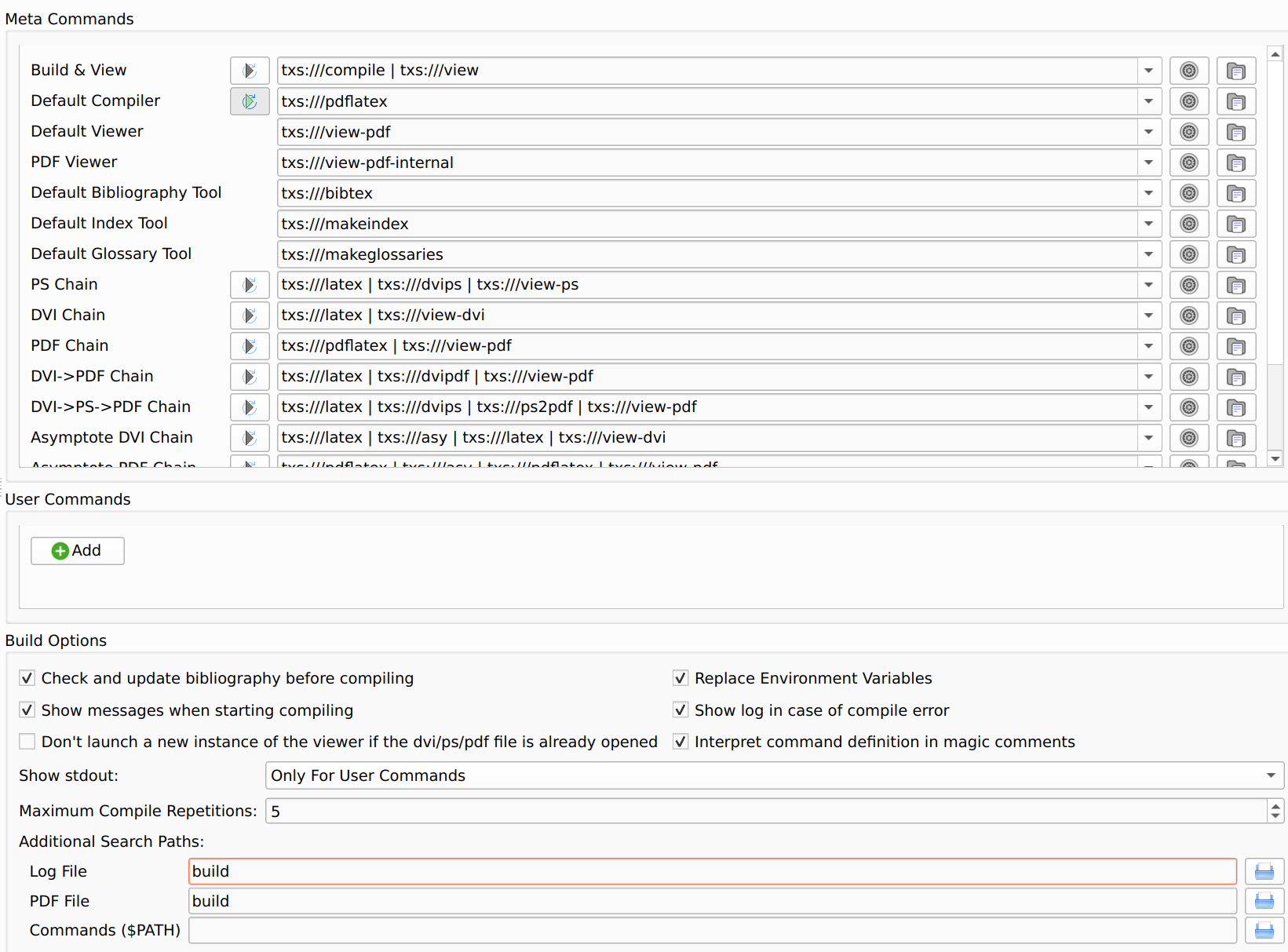 Build configuration