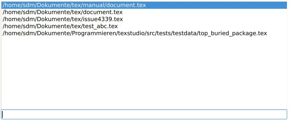 Filterable file list with filter field and example entries.